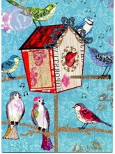 Postkarte Birdhouse