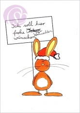 Postkarte Ich soll hier frohe Weihnachten wünschen (5 Bogen)