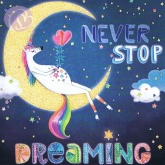 Postkarte Never stop dreaming