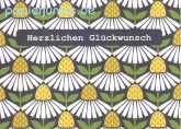 Postkarte Herzlichen Glückwunsch, Gänseblümchen