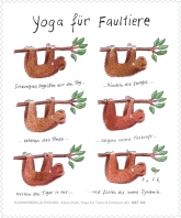 Brillenputztuch Yoga für Faultiere