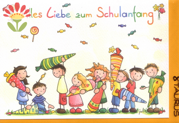 Klappkarte Alles Liebe zum Schulanfang