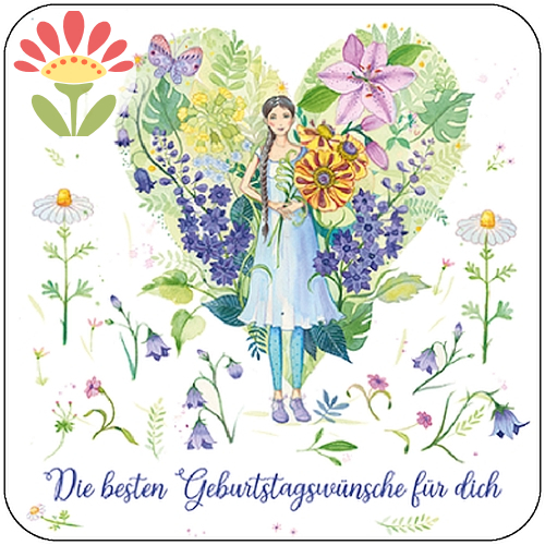 Postkarte Die besten Geburtstagsglückwünsche für dich