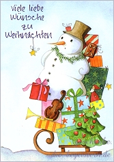 Postkarte Schneemann