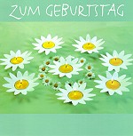 Postkarte Zum Geburtstag, Teelichter