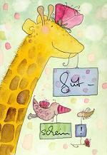 Klappkarte Gutschein, Giraffe