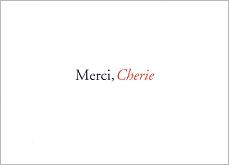 Postkarte Merci, Cherie