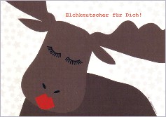 Postkarte Elchknutscher