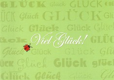 Postkarte Viel Glück