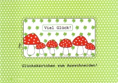 Postkarte Glückskärtchen