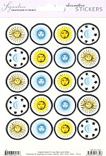 Sticker Sonne, Mond, Sterne