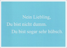 Postkarte Nein Liebling