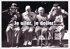 Postkarte Je oller, je doller