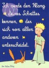 Postkarte Der kleine Prinz, Schritte