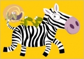 Postkarte Das Zebra