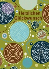 Postkarte Herzlichen Glückwunsch, Mid Century Spots