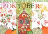 10/ Postkarte Oktober, Haus