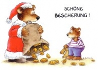 Weihnachtspostkarte Schöne Bescherung