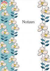 Notizheftchen Notizen, Retro-Blume