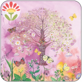 Postkarte Blühender Baum