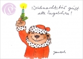 Postkarte Weihnachtsbär