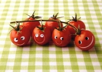 Postkarte Tomaten Familie